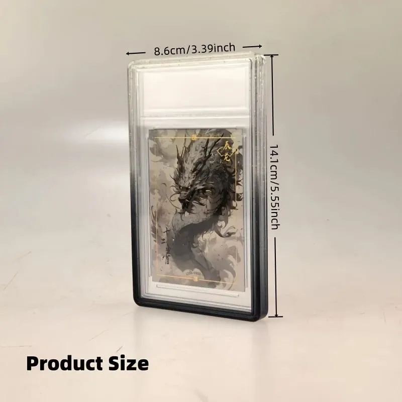 Glitter TPU Slab Bumper Guard Case Holder Protective Skin Display Sleeves with Clear Back for PSA 35PT Graded Trading Card