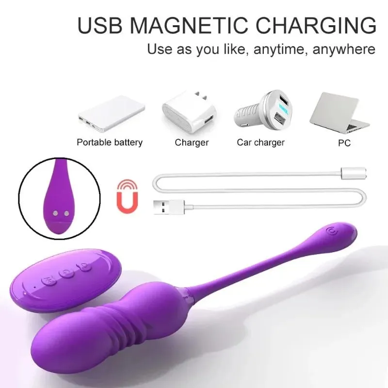 Retractable Vibration Vibrating Egg Wireless Remote Control Female Adult Sex Toys Female Masturbator Products — image 4