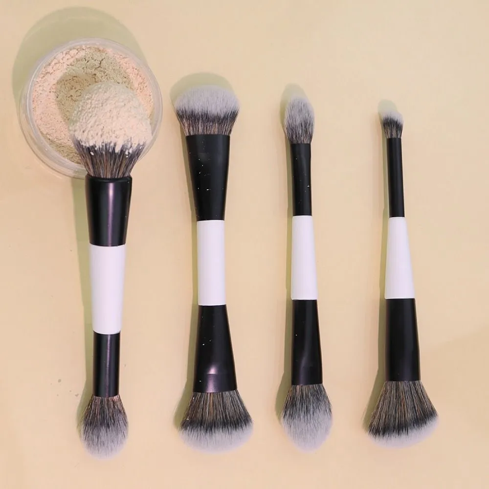 Dual-Ended F4 Contour Face Brush Multi-purpose High Coverage Eyeshadow Concealer Brushes Cosmetic Beauty Powder Blush Brush