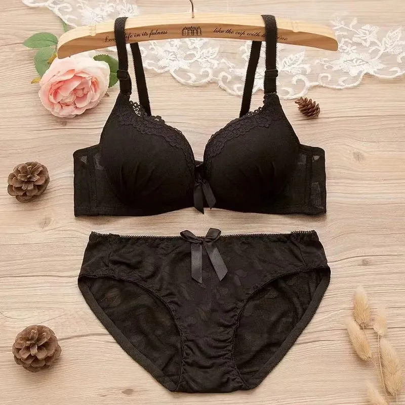 6 set Push Up Bra Sets Padded Intimates Lace Thongs Underwear For Women Lingerie Female Underwear Bra Sets