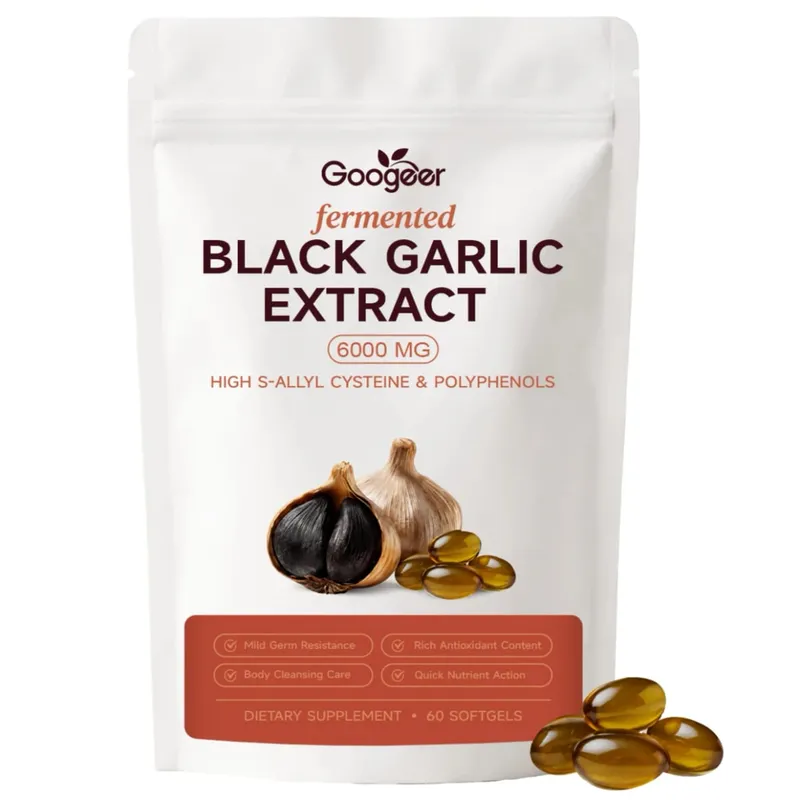 Softgel Ekstrak Bawang Putih Hitam Fermentasi Googeer dengan S-Allyl Sistein dan Polifenol untuk Kesehatan Harian Mendukung 60 Softgel
