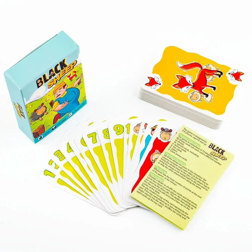 10.6*7.5 cm Hot Sale Black Sheep Party Game Cards Interactive Intellectua Board Game Funny Family Friends PartyToy Gift for Kids