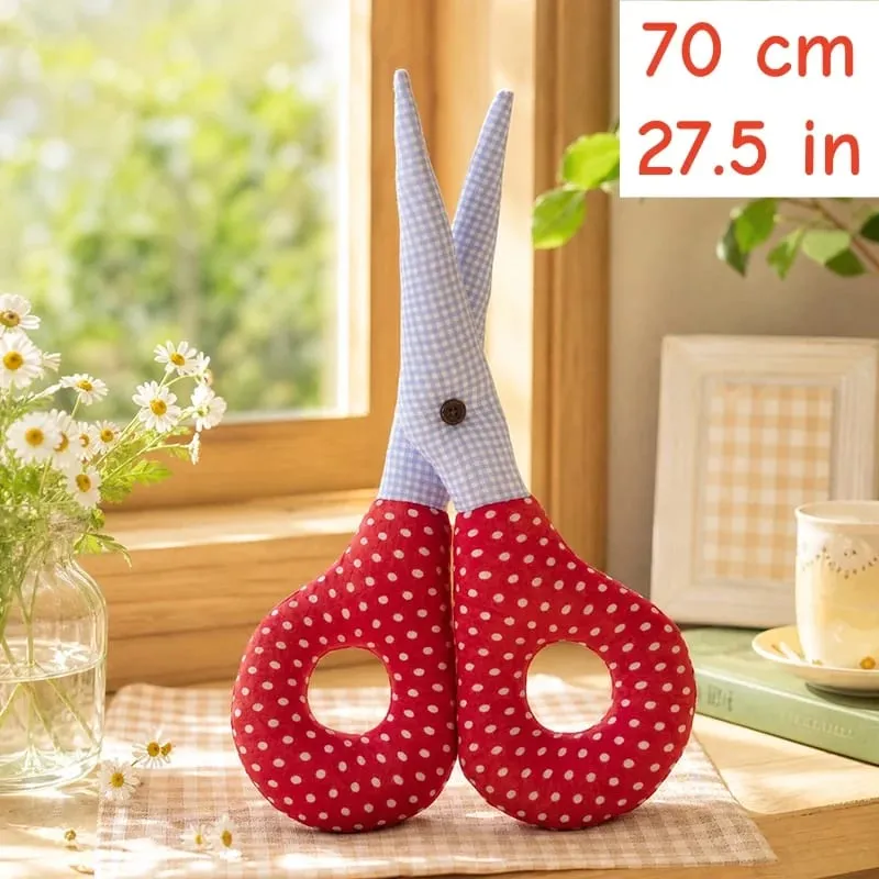 Scissors Plush Pillow Cos Gwen Cute Creative Simulation Cloth Scissors Stuffed Toy Soft Cushion Funny Stress Relief Gift