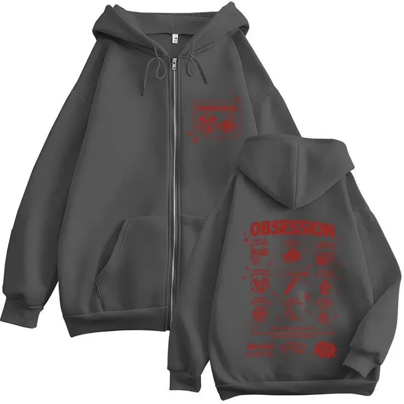 Horror Movie Obsession One Wish Willow Zipper Hoodies Men's Women Clothing Gothic Long Sleeves Zip Up Hooded Sweatshirts Jackets