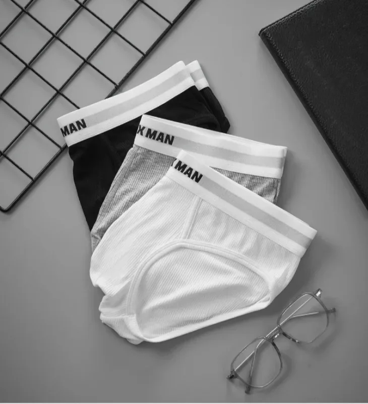 3Pack Summer Single Layer Mens Underwear Low Rise Briefs for Men Elastic Comfort Fit Underpanties Ropa Interior Hombre — image 9