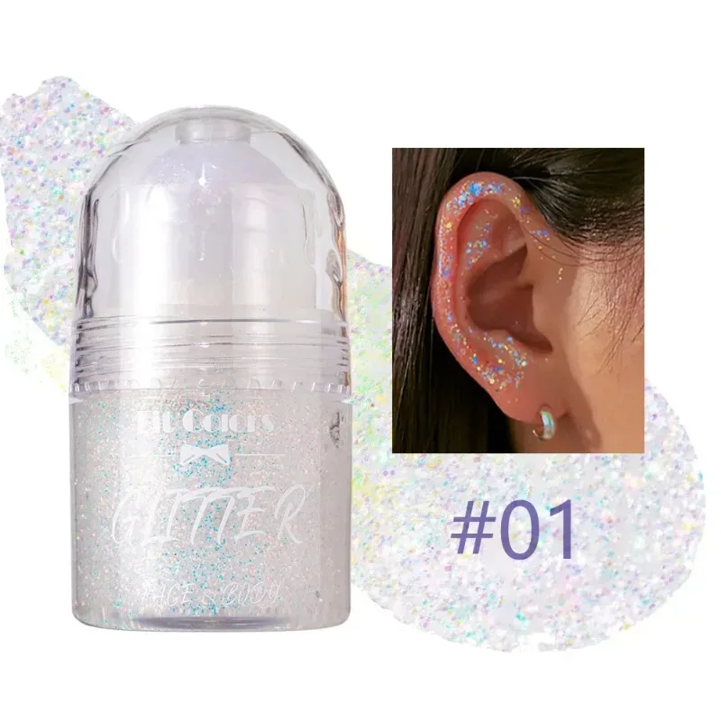 Sparkling Sequins Glitter Gel Face Body Eye Painting Shine Liquid White Silvery Pearl Gloss Eye Brighten Stage Makeup Decoration — image 10