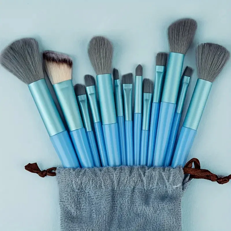 13Pcs Makeup Brushes Tool Set Cosmetic Powder Eye Shadow Foundation Blush Blending Beauty Make Up Brush For Makeup Starters Gift