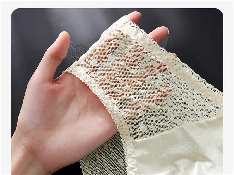 Sexy men's underwear Mesh lace cueca satin splicing sissy cuecas masculino naked feel calzoncillos hombre adults 18 plus size — image 10