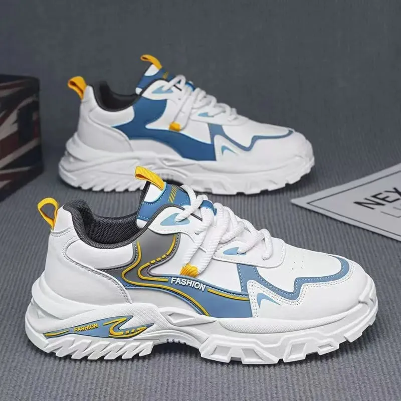 Men Sports Running Shoes Casual Breathable Mesh Outdoor Walking Sneakers Black White Blue Lightweight Shock Absorption Free