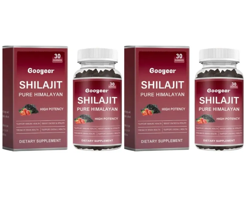 Googeer Shilajit Gummies Pure Himalayan High Potency Supports Immune Health Brain Health Daily Wellness 30 Gummies