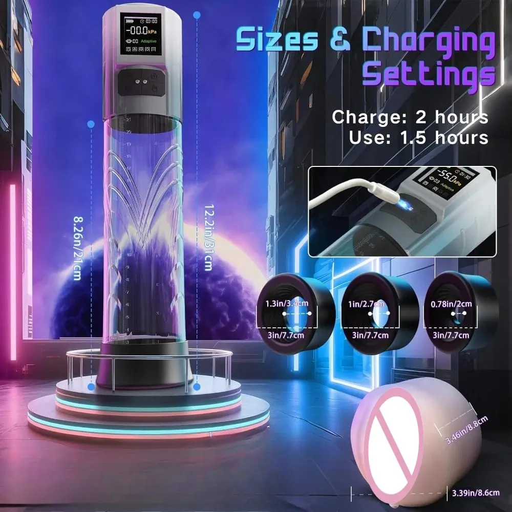 Electric Male Penis Pump Vacuum Sucking 9 Training Mode Penis Trainer Magnify Endurance Delay Ejaculation Adult Sex Toys for Men
