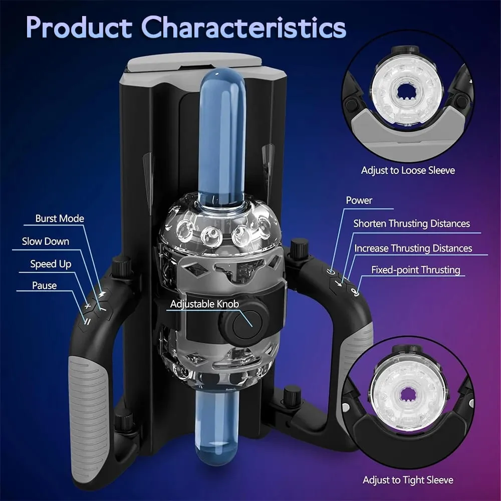 12cm 6-Segment Fixed-point Telescopic High Speed Male Masturbator One-Key Burst Masturbation Cup Trainer Sex Toys for Men