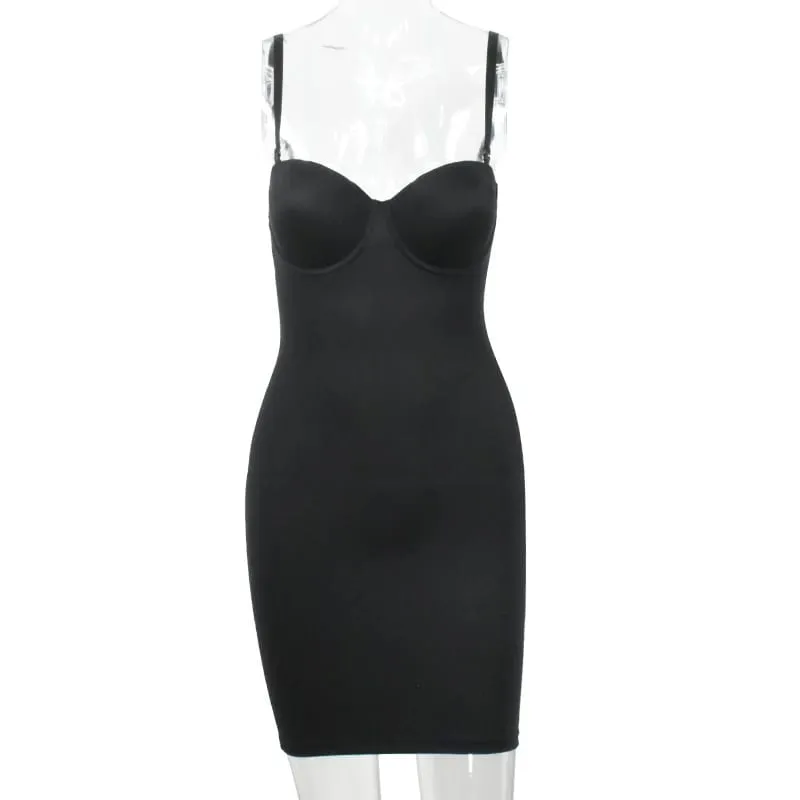 Becirzet Dresses For Woman Slimming Slips Mini Straight Tube Dress Body Shaper Body Underwear Party Sexy Female Clothes