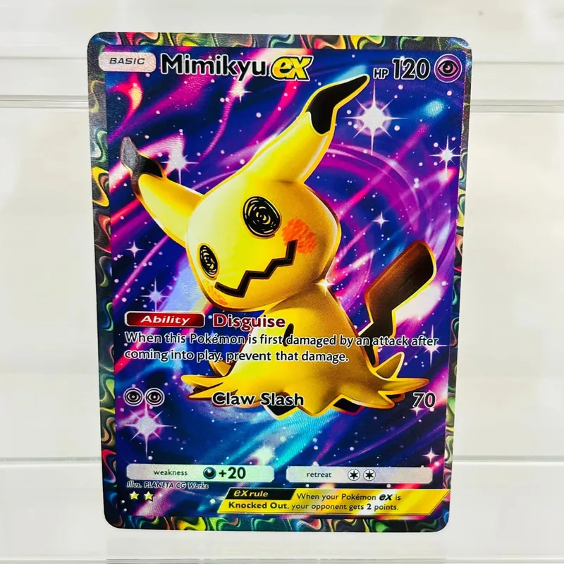 Mimikyu ex English Version Collectible Grade DIY Foil Texture Nice Condition Premium Anime Collection Cards