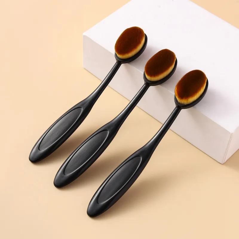 1/3PCS Pennello per fondotinta grande Spazzolino a forma di trucco Strumenti per il trucco Ottieni velocemente anche l'applicazione di creme e polveri Cosmnetic — image 1