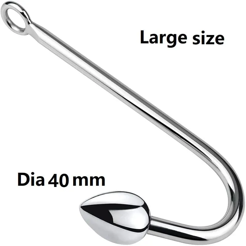 Ensemble de 3 boules de petite, moyenne et grande taille, crochet anal en métal, perles, dilatateur de tête, masseur de prostate, insertion, jouet sexuel bdsm pour homme — image 9