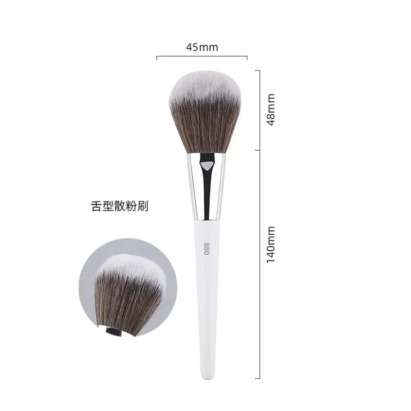 1 stk hvide pulver makeup børster 3D flydende foundation base make up børste Øjenskygge blanding Detail Face Eye Concealer Skønhedsværktøj