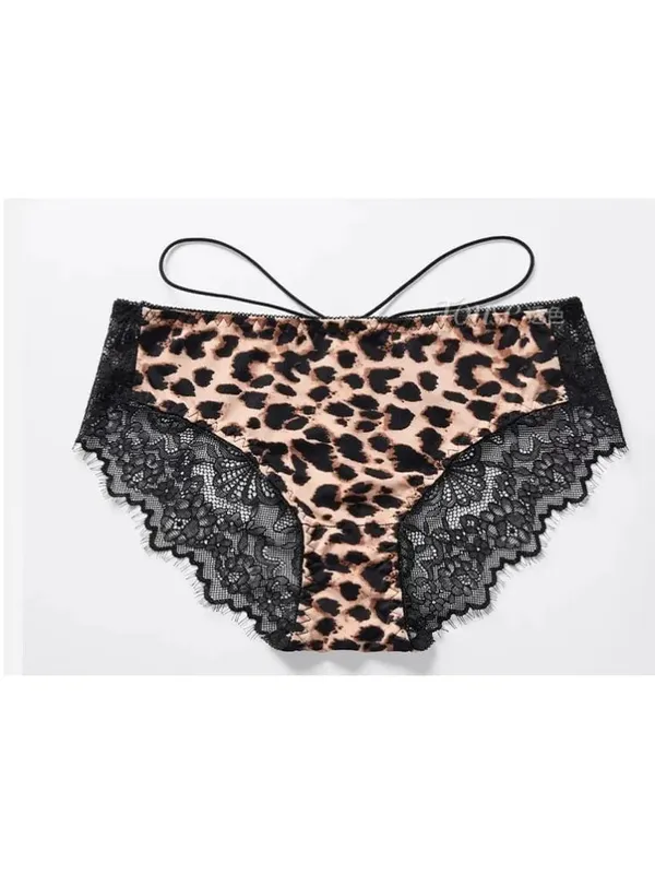Women Leopard Lace Lingerie Set 32‑38AB Wireless Push‑Up Bra Side Breast Support Anti‑Sag Sexy Pure Desire Underwear