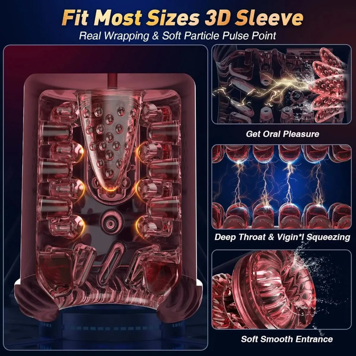 Automatic Male Masturbator 7 Thrusting Rotation Sucking Licking Function LED Display Vacuum Penis Pump Sex Toys for Men