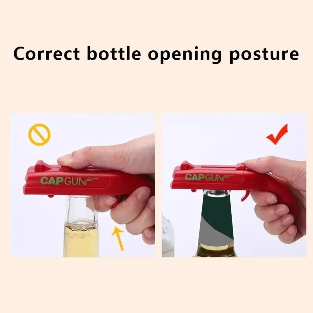 Portable Creative Cap Gun Flying Cap Launcher Beer Bottle Opener Novelty Fun Beverage Opener Tool Kitchen Party Gift Accessories — image 8