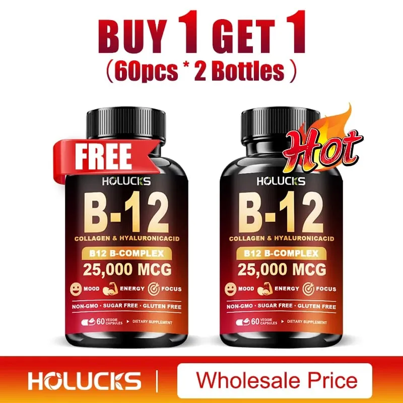 Vitamin B12 Complex Supplement Benefit Brain & Heart Function Support Memory Learning Metabolism Helps Boost Natural Energy