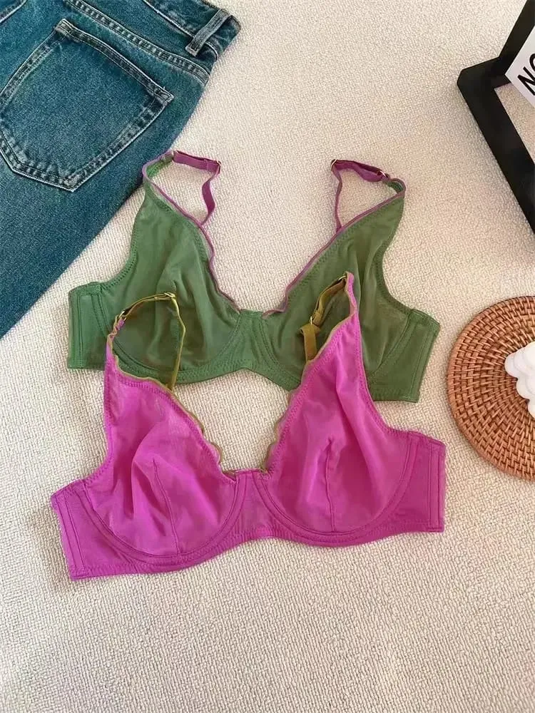 Buong Coverage Minimiser Bra para sa Malaking Bust Ultra Manipis na Seamless Wireless Lift & Support Anti Sag Set BANERDANNI S-2XL 32-40 ABC