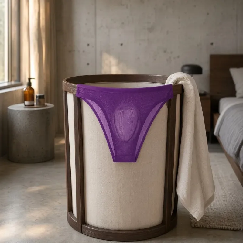Soft Ice Silk Men's Triangle Panties Lingerie Breathable Men Thin Briefs Solid Color Large Size Underwear for Men Male — image 9