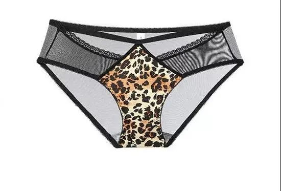 Victoria Style Wireless Lingerie Set Pink Leopard Pattern Front Closure Bra Sensual Back Push Up for Small Bust 32-38