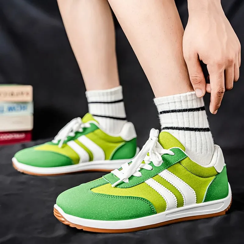 Spring and Summer New Fashion Men's Shoes Versatile Retro Sports Casual Shoes Lightweight Large Size Breathable Soft-Soled Sports Trendy Shoes