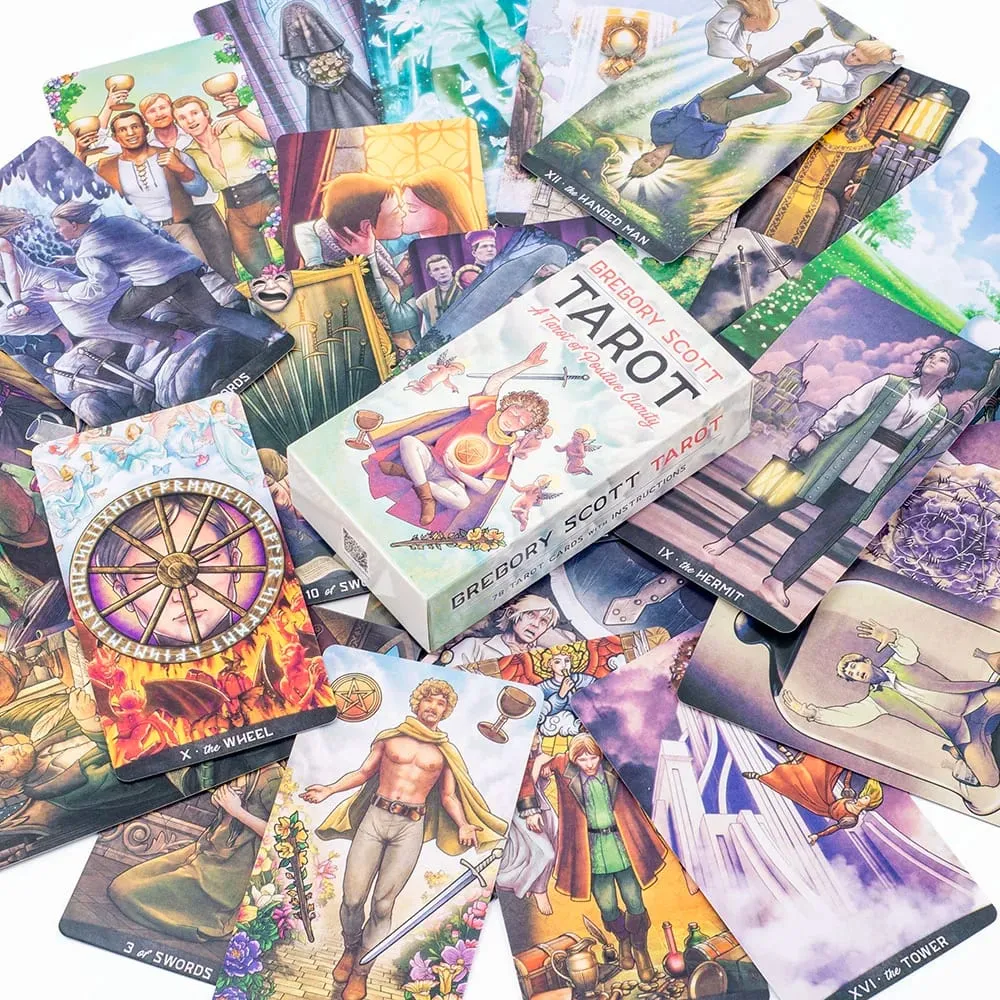 Gregory Scott Tarot 78-Card Deck Tabletop Cards Of Group Games For Parties Precognition & Divinatio Oracle Set 11.1*6.1cm