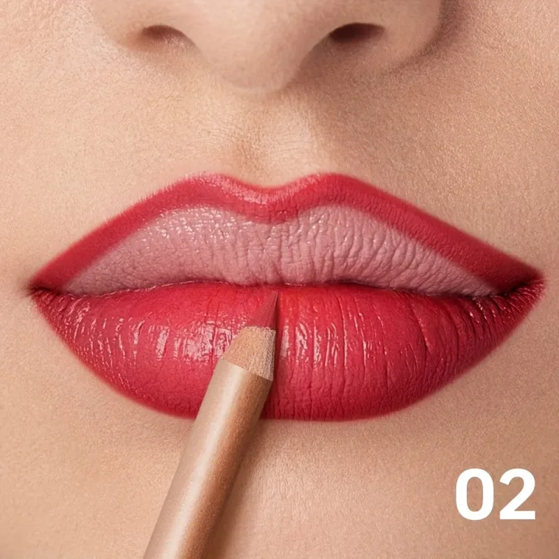 Lápis delineador labial fosco nude de longa duração à prova d'água à prova de manchas contorno preciso fórmula cremosa suave
