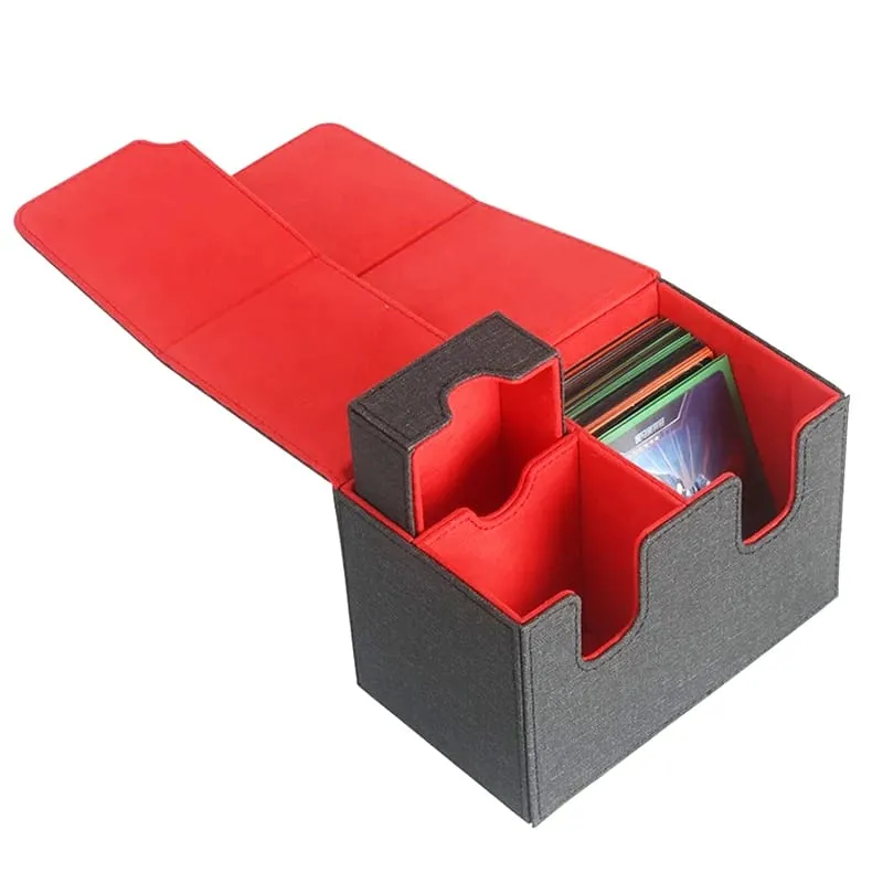 Card Storage Box Card Box Big Case Mezzanine Storage Box Top Side Installation Toys Games Collection Card for Trading — image 2