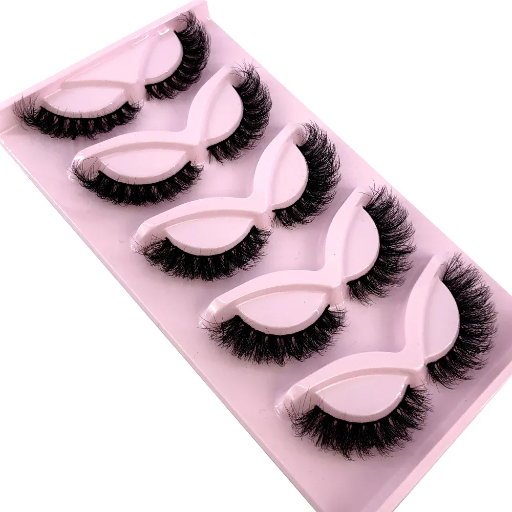 New Cat Eye Lashes 5/7/10 pairs 3D Faux Mink Eyelashes Winged Fluffy Fake Lashes Soft Natural long Full Strip Lash Make