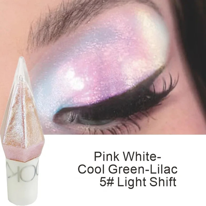 5Color Waterproof Chameleon Liquid Eyeshadow Shiny Long-Lasting Mini Sparkling Eye Shadow Metallic Pink Purple Stage Eyes Makeup