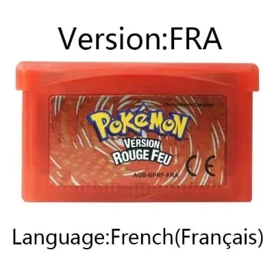GBA Video Game Cartridge Console Card Pokemon Emerald Ruby FireRed LeafGreen Sapphire Multi-language for GBA/NDS