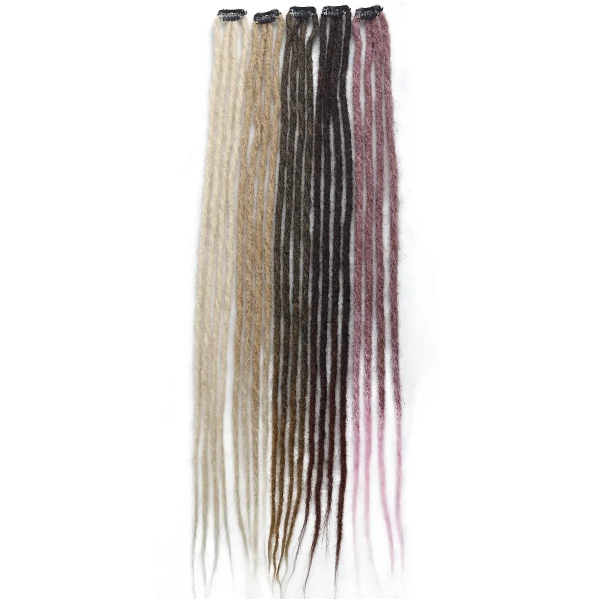 2Pcs Clip in Braid Hair Extensions Wig Synthetic Dreadlock Hair Pieces Bohemian Hair Accessories For Women Daily/Party Use — image 6
