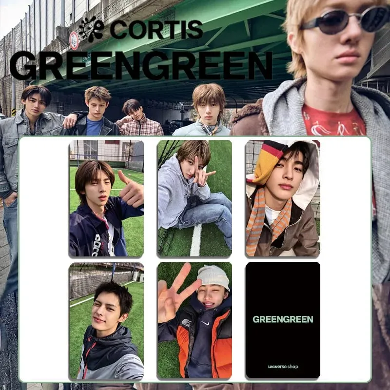 A 5Pcs/Set Idol Boy CORTIS New Album GREENGREEN Lomo Cards Postcards Martin James Juhoon Seonghyeon Keonho Fan Gifts Collection