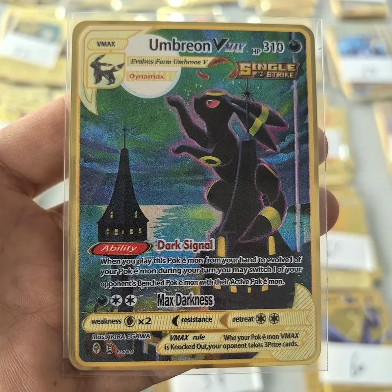 10000HP Charizard Vmax Pokemon Cards Metal English Card Arceus GX Vstar V Golden Limited Kids Gift Game Battle Collection Cards