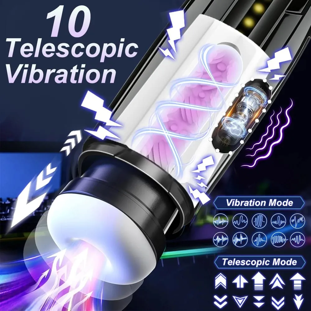 Automatic Male Masturbator Cup Vibrating Telescopic Sucking Pocket Pussy Blowjob Masturbation Sex Toy For Men Adult Supplies
