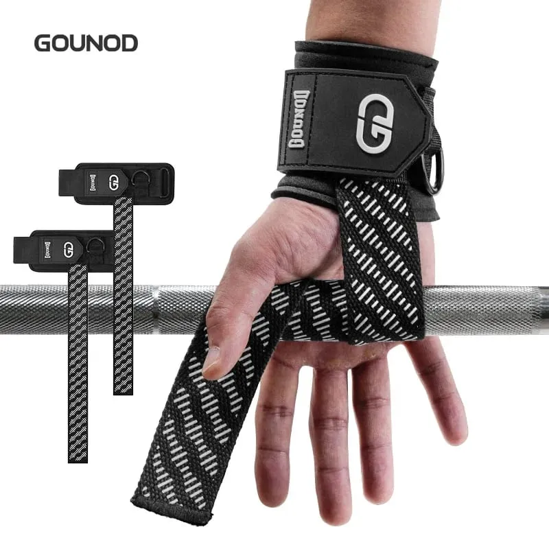 2Pcs Weightlifting Wrist Straps Strength Training Adjustable Non-slip Gym Booster Bands Fitness Lifting Support Sports Grip Band