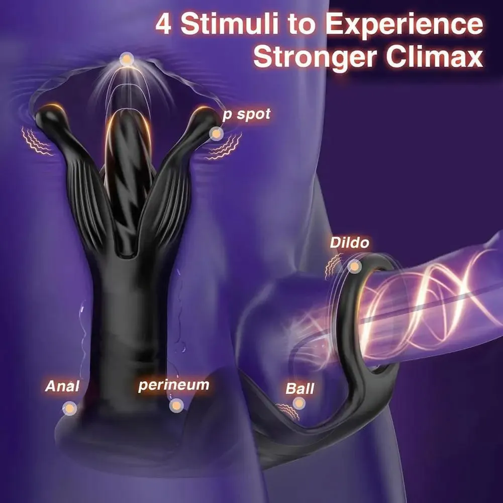 Prostate Massager Anal Plug 9 Tension Remote Control Retractable Backyard Prostate Anal Plug Automatic Multi-frequency Sex Toys