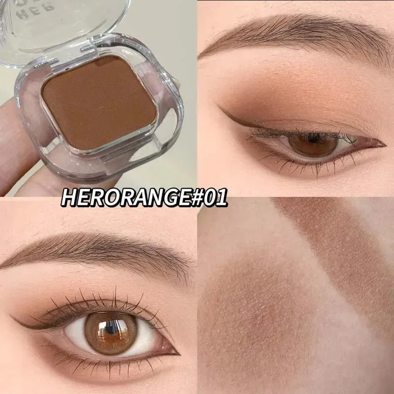 Red Brown Monochrome Eyeshadow Eyeliner Powder Palette Silky Matte Coral Red Lying Silkworm Eyeliner Waterproof Aegyo-sal Makeup