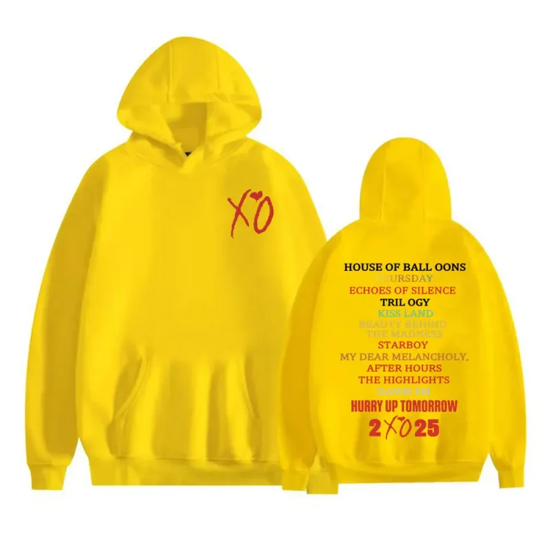 The Weeknd After Hours Album 2025 Print Hoodies Men's Clothing Fashion Hip Hop Street Sweatshirt Fleece Comfort Oversized Hooded