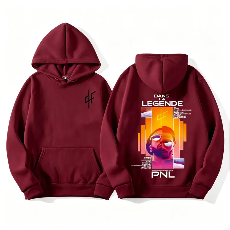French Rapper Le Monde Chico PNL Album Cover Hoodies Men's Clothing High Quality Fleece Sweatshirts Fashion Hip Hop Retro Hoodie