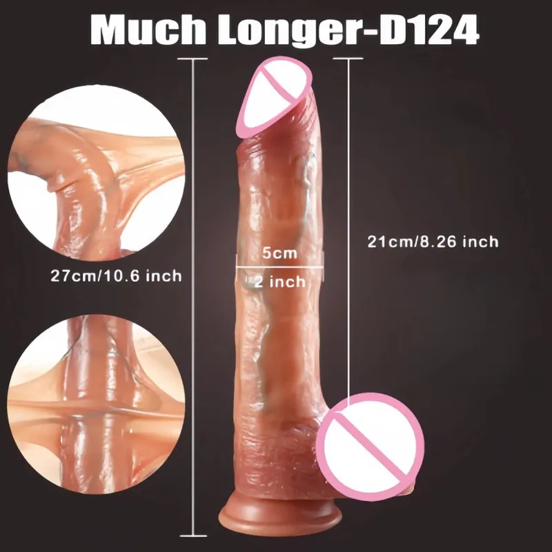 Realistic Silicone Dildo Black Soft Penis Sliding Foreskin Cock Male Genitals Vaginal Masturbation Suction Cup Dick Anal Sex Toy — image 18