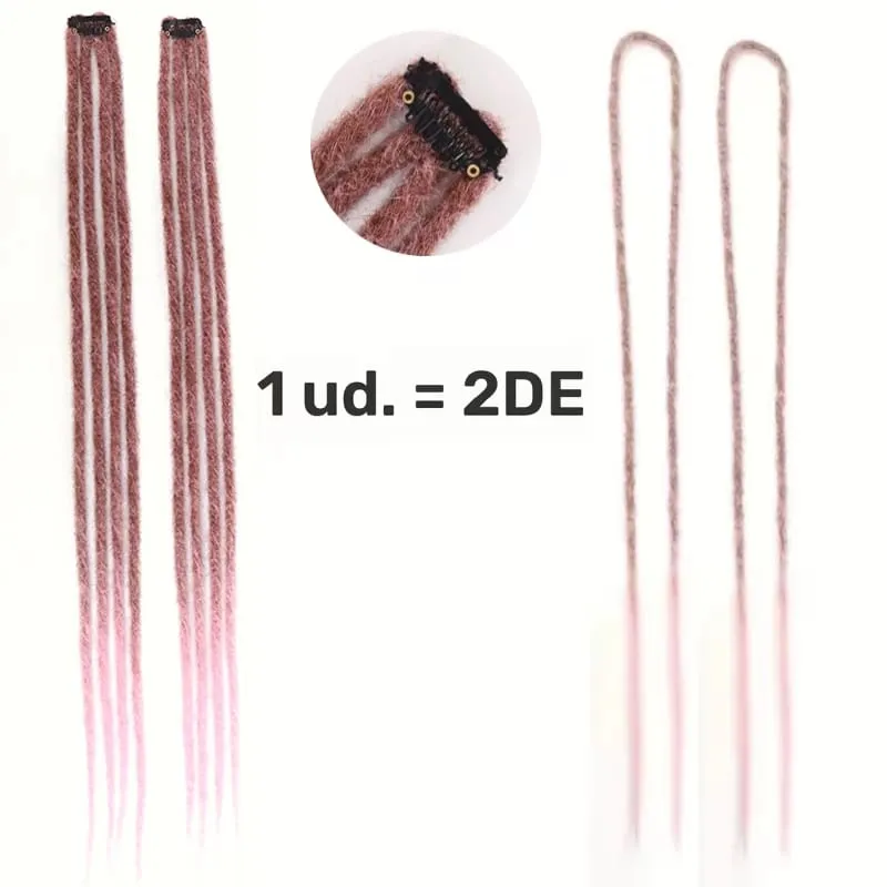 2pcs Gradient Brown Blonde Thin Dreadlock Extensions Synthetic Handmade Single Locs Braids for Men Hip Hop Street Styling — image 5