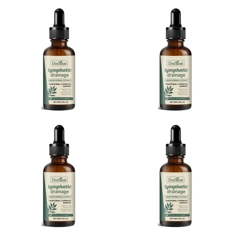 Lymphatic Drainage Drops 60ml Help Bloat Relief Immune System Health Extract with Cleavers Red Clover Stillingia Prickly Ash