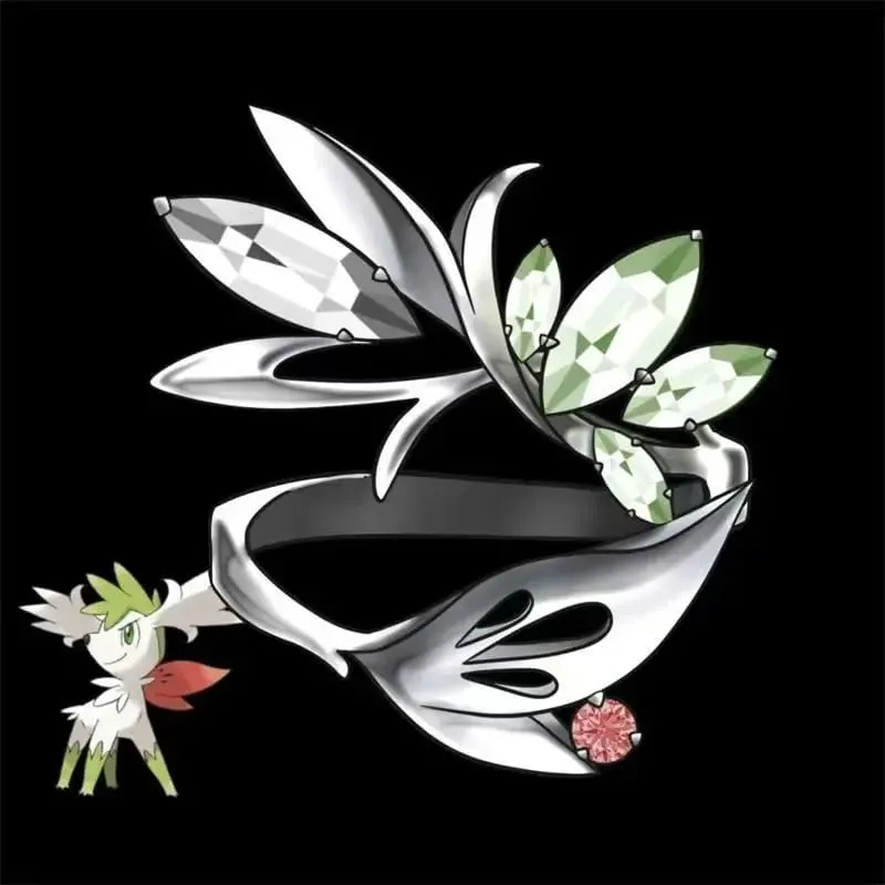 New Pokemon Litwick Dragonair 925 Silver Couple Ring Anime Fashion Cartoon Accessories Cospaly Peripherals Christmas Gifts — image 6