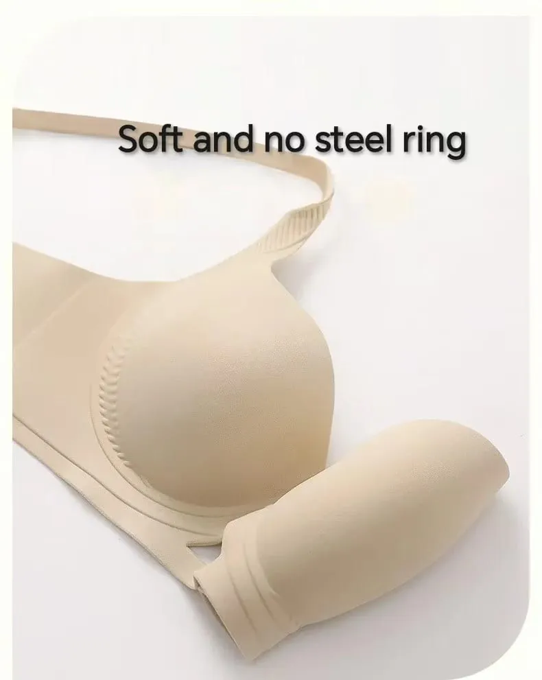 New Hollow-out One-piece Seamless Comfortable Push Up Lingerie Small Breast Gathering Anti-sagging No Steel Ring Bra