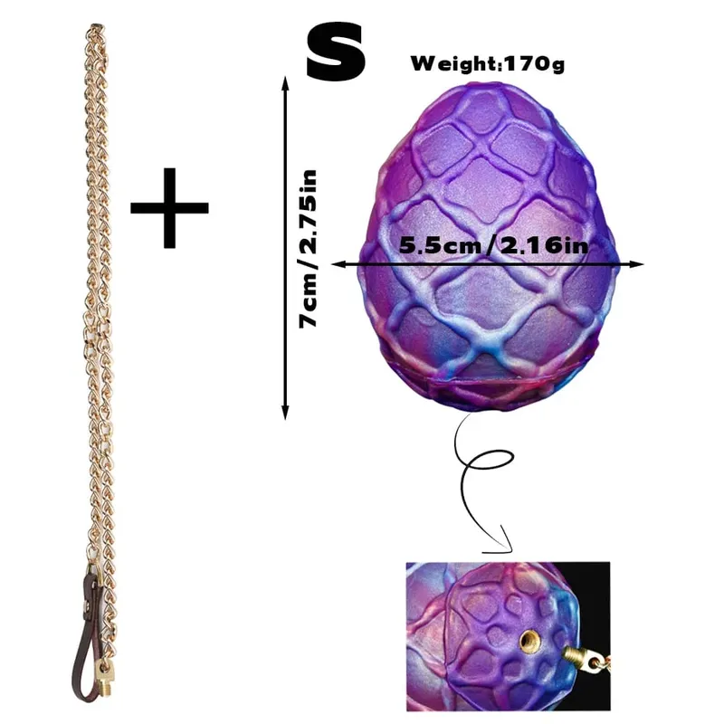 Large Egg Anal Plug Dildo With Chain Traction Butt Plug Couple BDSM Masturbation 18+ Women Oviposition Trainer Lay-Eggs Sex Toys